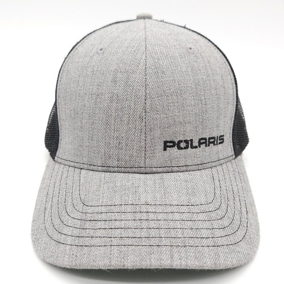 Polaris Mesh Snapback Trucker Hat Baseball Cap Embroidered Helena Cycle Center - Picture 2 of 7